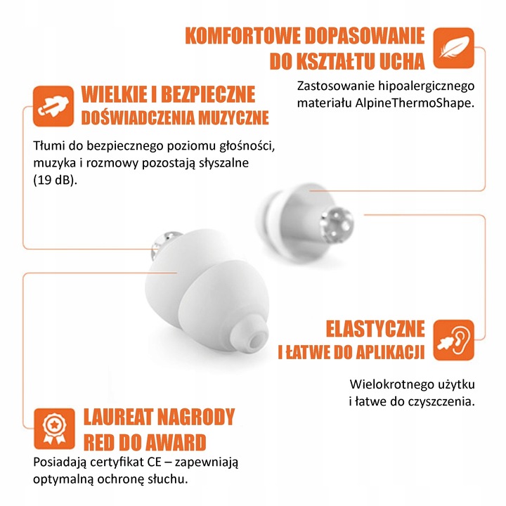 Zatyczki Alpine Party Plug Pro Natural