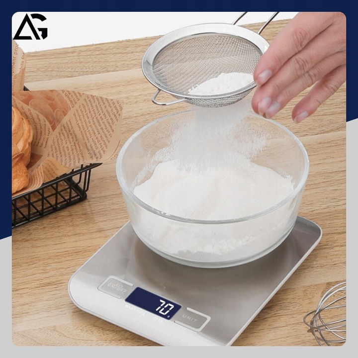 PRECYZYJNA WAGA KUCHENNA 10kg I 1g DOMOWA ELEKTRONICZNA TARA LCD BATERIE