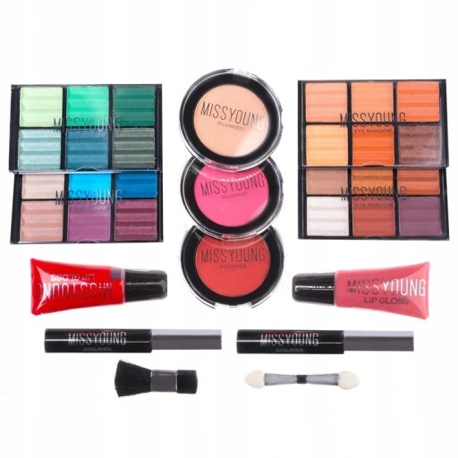 KUFEREK Z KOSMETYKAMI KUFER MAKIJAŻ PALETA ZESTAW