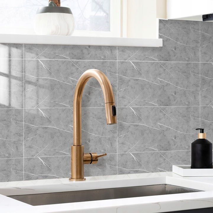 10X SAMOPRZYLEPNE PANEL SZARY MARMUR PCV ŚCIENNE PANELE LAMINAT