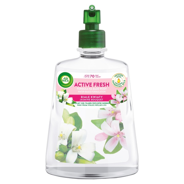 Air Wick Active Fresh Odświeżacz Powietrza WKŁAD Białe Kwiaty ZAPAS 228 ml