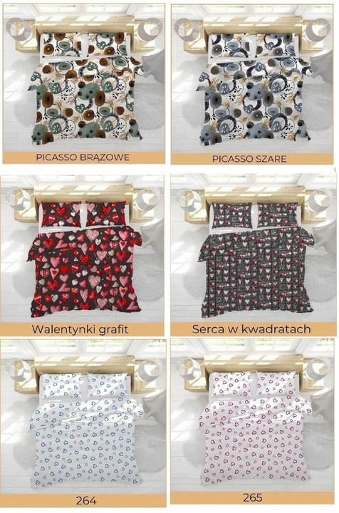 Komplet pościeli 160x200 gruba Polska bawełna 100% dużo wzorów - certyfikat