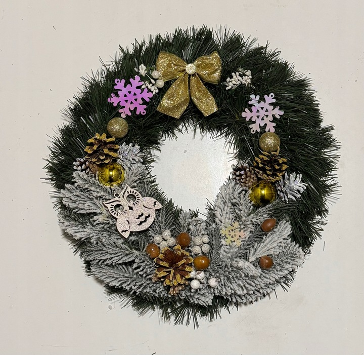 WIANEK ADWENTOWY wieniec stroik świąteczny