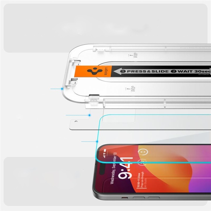 2x Szkło ochronne do Apple iPhone 15, Spigen
