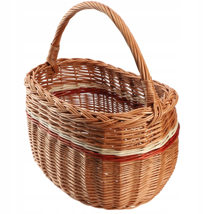 KOSZ WIKLINOWY KOSZYK NA GRZYBY ZAKUPY PIKNIK OWOCE Z WIKLINY DUŻY EKO