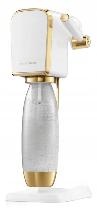 SodaStream Zestaw Saturator Art + butelka 1 L + nabój Biało-złoty