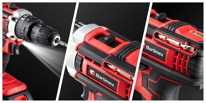 Wiertarko Wkrętarka 20V 2 akumulatory 2,0Ah Bity Wiertła Walizka