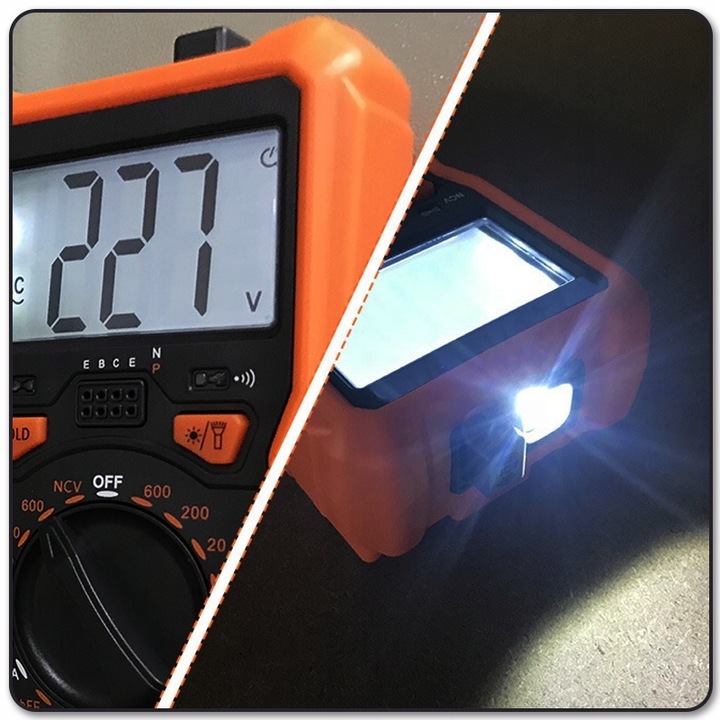 PROFESJONALNY MIERNIK POBORU PRĄDU MULTIMETR CYFROWY ELEKTRYCZNY LCD