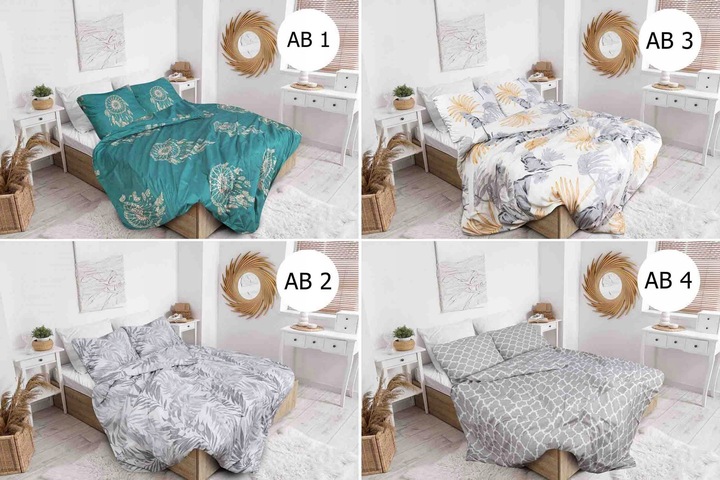 Pościel 160x200 + 2 Poszewki 70x80 Komplet Pościeli Suwak Jakość Pierwsza