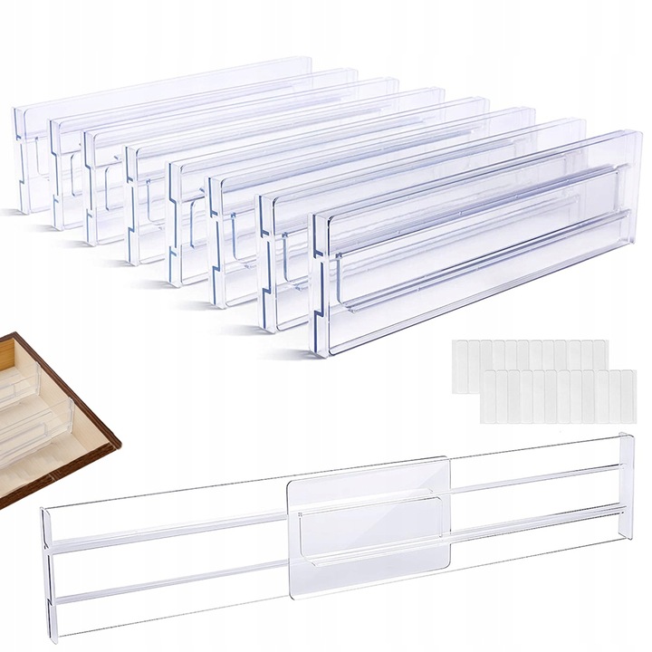 8szt ORGANIZER DO SZUFLADY PRZEGRÓDKA REGULOWANA SEPARATOR