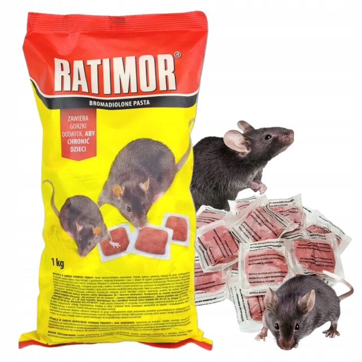 RATIMOR Trutka miękka pasta na szczury i myszy - Trucizna Bromadiolon