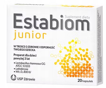 Estabiom Junior, 20 kapsułek 28.02.2025!!!