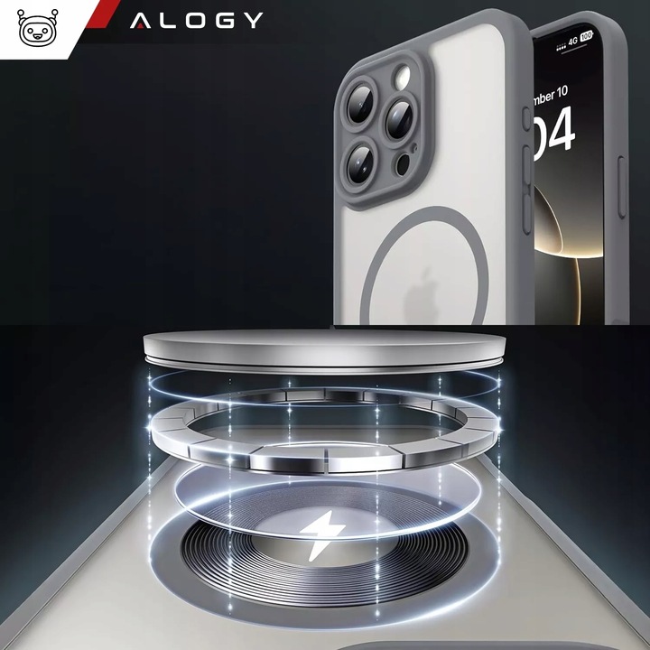 Etui do iPhone 16 Pro Max do MagSafe WZMACNIANE 360° MATT CASE + 2x SZKŁO