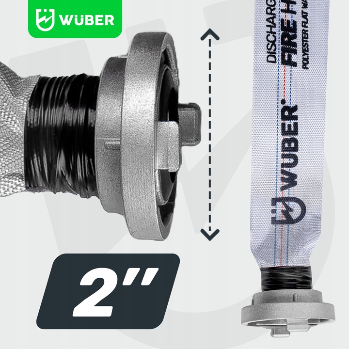 WĄŻ STRAŻACKI MOCNY DO POMPY FAST-FIX MOCNY DŁUGI DO SZAMBA WODY 2"