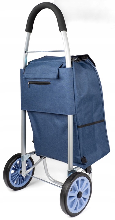 Wózek na zakupy ALU składany zakupowy torba na dużych kółkach 44l