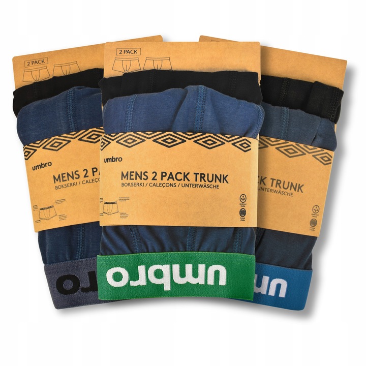 UMBRO Bokserki Męskie Zestaw 6 Sztuk MIX Kolorów Bawełna Rozmiar L