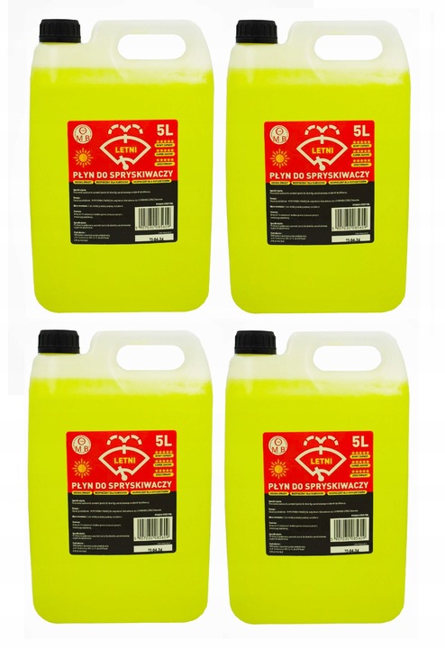 Letni płyn do spryskiwaczy TMB 20L cytrusowy | 4x5L bez smug