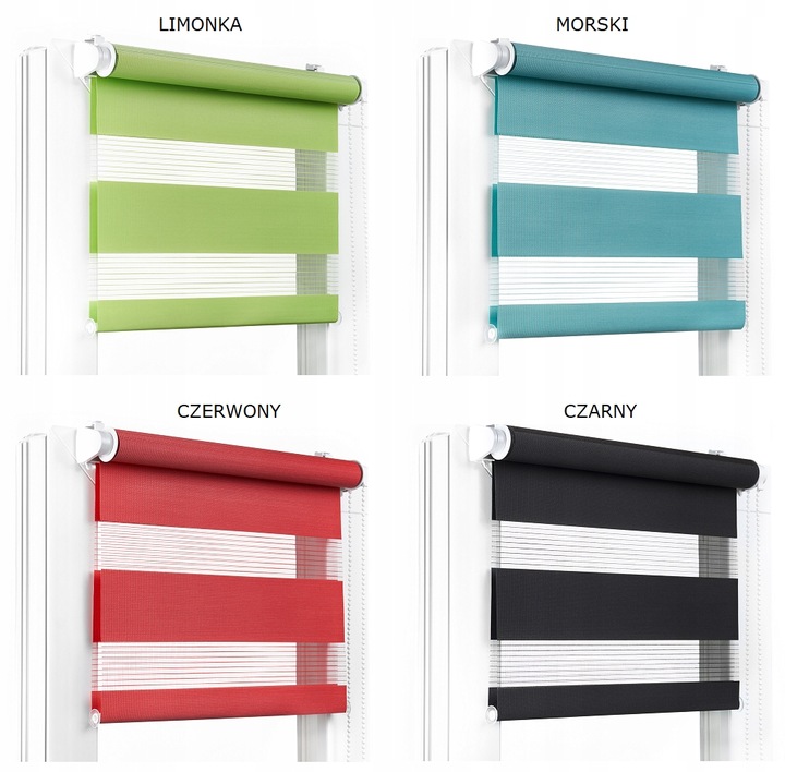 ROLETA DZIEŃ NOC 68x150 CM NAPINACZ RÓŻNE KOLORY