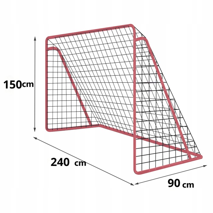 BRAMKA PIŁKARSKA DO PIŁKI NOŻNEJ DLA DZIECI STABILNA ŚLEDZIE 240x150x90 cm