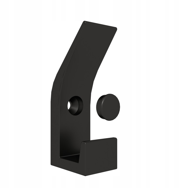 Wieszak ścienny haczyk na ubrania metalowy podwójny CZARNY loft 5 szt.