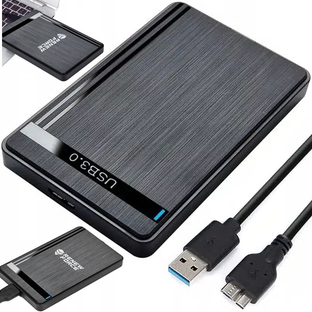 OBUDOWA DYSKU TWARDEGO KIESZEŃ NA DYSK HDD SSD 2,5'' SATA do 5 Gbps USB 3.0