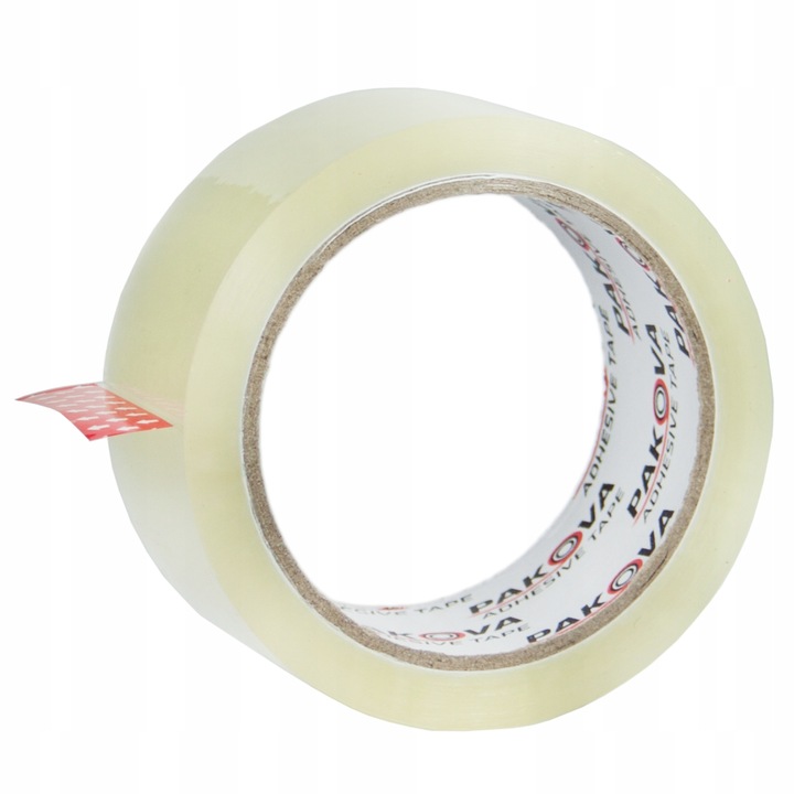 TAŚMA PAKOWA BEZBARWNA 48/50y klejąca transparent mocna Pakova 12szt