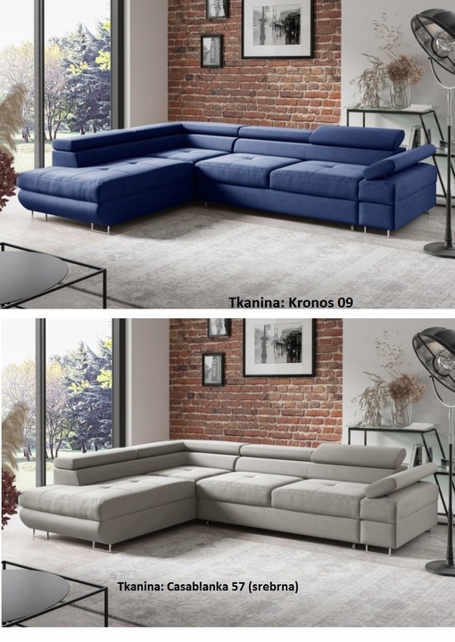 Narożnik Canada MINI rogówka 5xruchome zagłówki pojemnik na pościel