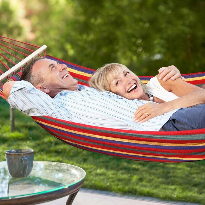 HAMAK OGRODOWY XXXL 290x160CM Z DRĄŻKIEM + TORBA