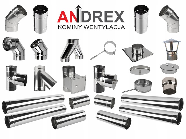 Rura fi 100 kwasoodporna 1m nierdzewna kominowa