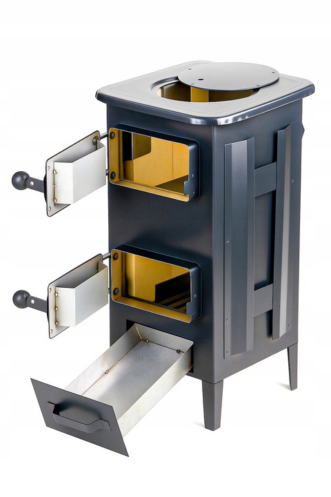 Piec piecyk koza kominek 7cegieł szamotowy ogrzewacz do domu garażu SOLIDNY