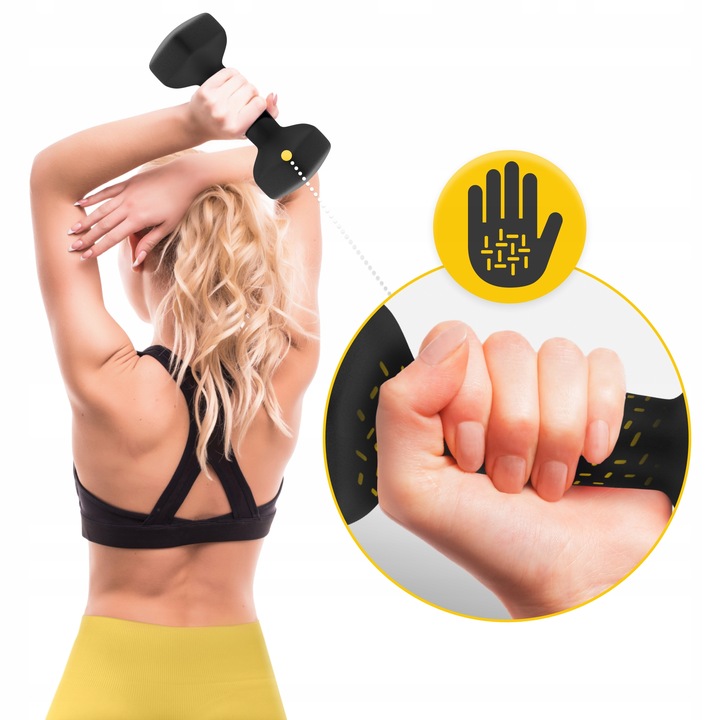 HANTLE CIĘŻARKI DO ĆWICZEŃ HANTELKI ŻELIWNE ANTYPOŚLIZGOWE ZESTAW 2x8 KG