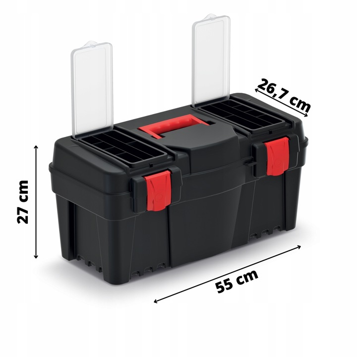 Skrzynka narzędziowa uniwersalna 55x27 KARGO CLASSIC z tacką i