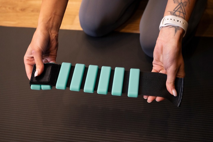 Obciążniki na Kostki i Nadgarstki FIZYO 2x225g Regulowane Ciężarki