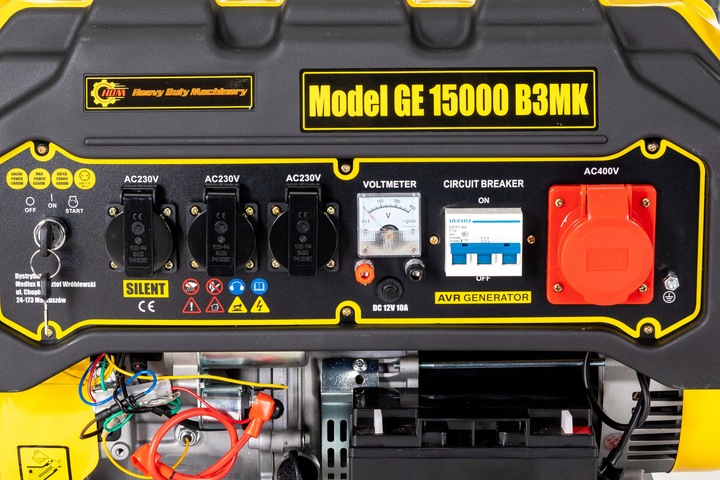 Agregat prądotwórczy generator HDM 15000 ROZRUCH 6000W 3 fazy 400V AVR