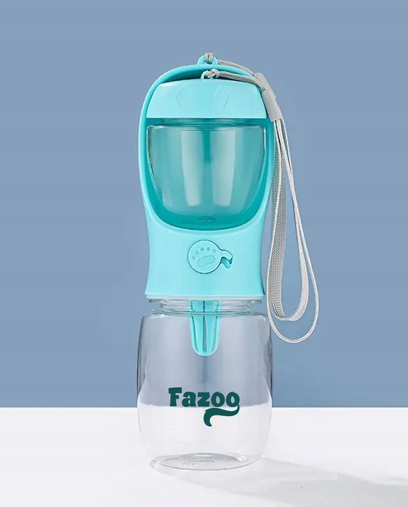 Butelka na Wodę Karmę dla Psa Poidło 2w1 Bidon Turystyczny Miseczka Podróż