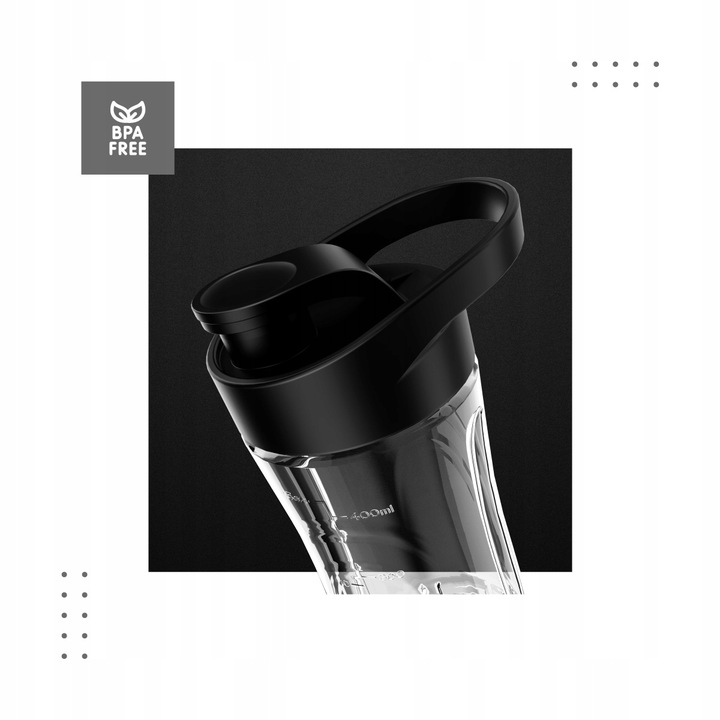 Blender Kielichowy VERTENZ mocny dwa bidony MIKSER 4w1 DO SMOOTHIE