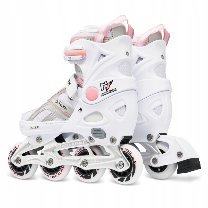 Rolki Regulowane RAVEN Pulse White/Pink 37-40