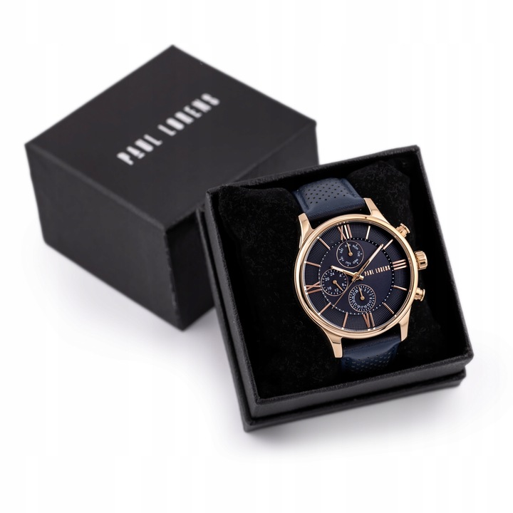 ZEGAREK MĘSKI PAUL LORENS EXCLUSIVE +GRAWER CHRONOGRAF KOMPLET