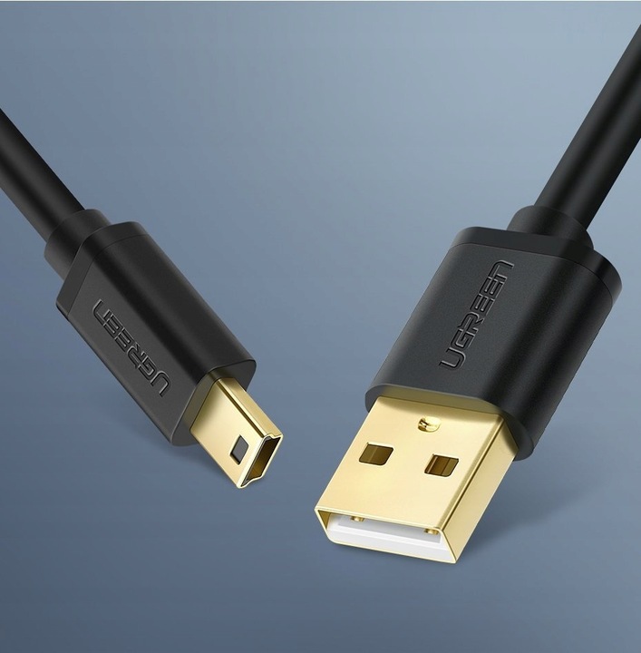 Pozłacany kabel USB- mini USB 3 m jakość przewód Ugreen do nawigacji kamery