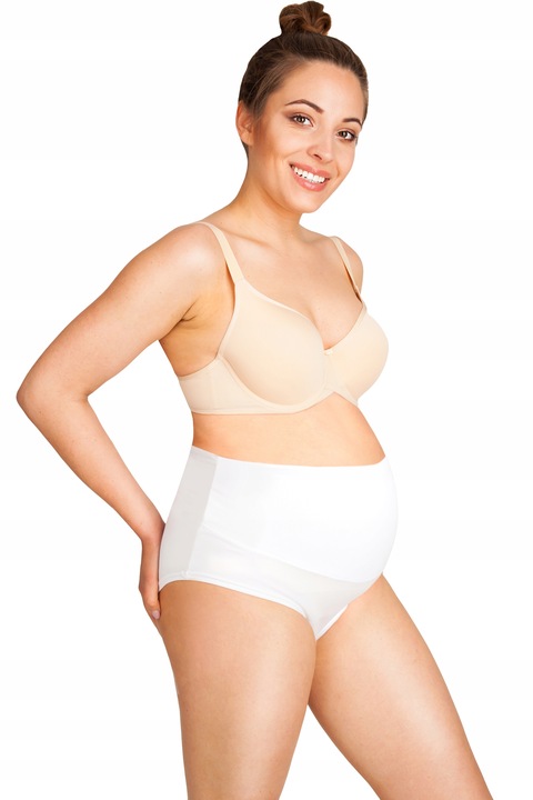 Majtki ciążowe profilowany wysoki panel TRÓJPAK