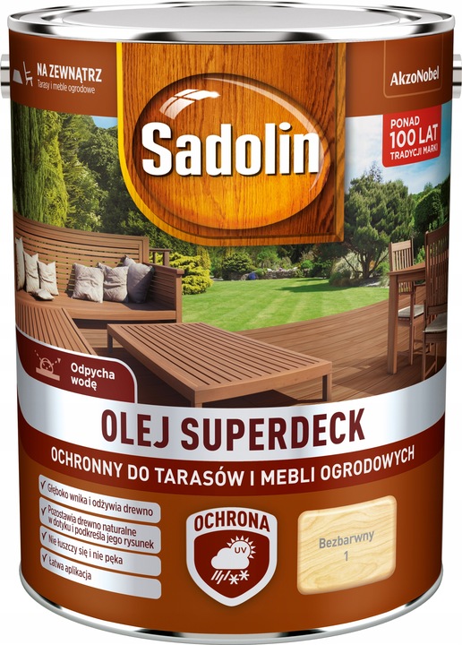 Olej do tarasów Sadolin Superdeck bezbarwny 5 l