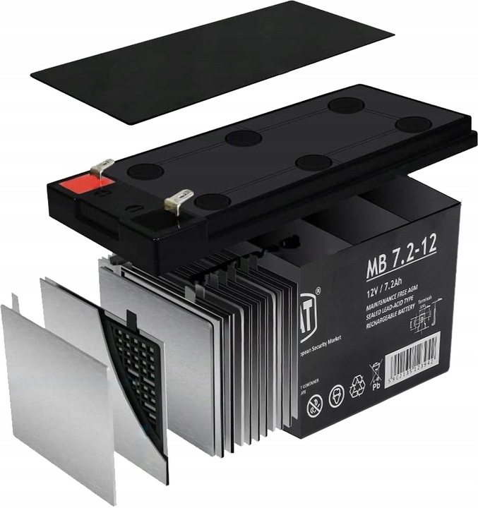 Akumulator AGM BEZOBSŁUGOWY 12V 10Ah (wymiar 7,2Ah/9Ah) ALARM UPS