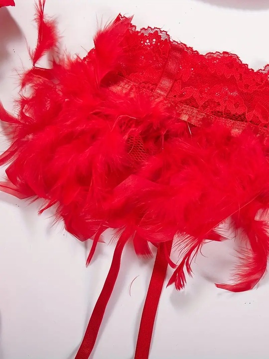 Strój Erotyczny biustonosz PUSHUP pas do pończoch SEKSI Strój Seksowny