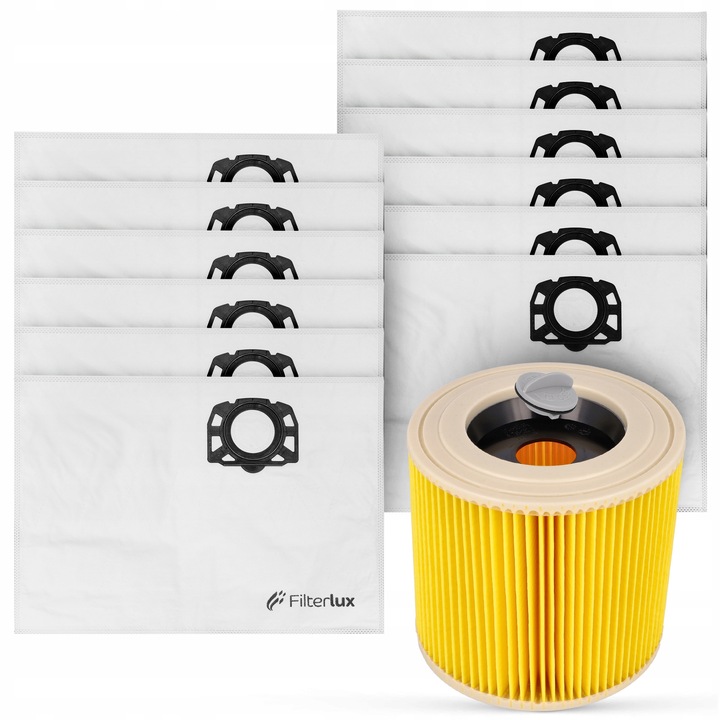 12x Worki Do Odkurzacza KARCHER WD3 WD2 V12 V15 V-17 V19 SE4001 Plus