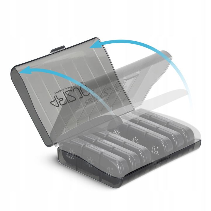 ORGANIZER NA LEKI KASETKA PUDEŁKO POJEMNIK 7 DNI TYGODNIA PORY DNIA