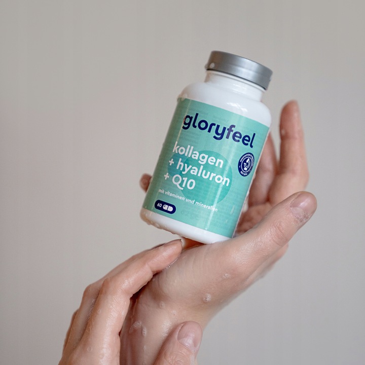KOLAGEN RYBI + KOENZYM Q10 + KWAS HIALURONOWY skóra włosy 60 kaps gloryfeel