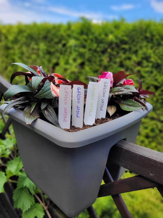 MARKER + Etykiety ogrodnicze wtykane strzałki do pisania BIAŁE 105x23,5 100