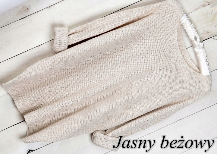 SWETER LUŹNY MIĘCIUTKI BLUZKA OVERSIZE MODNY SWETER 105