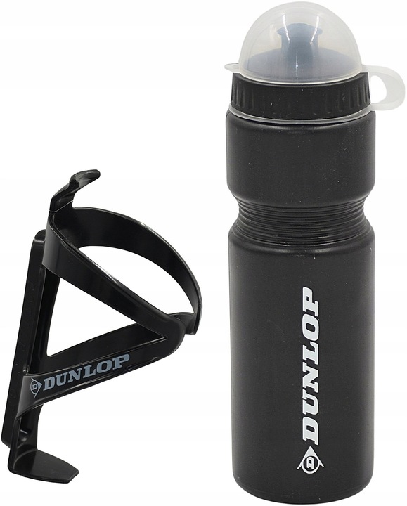 Bidon Rowerowy z Uchwytem na Butelkę Czarny 750 ml Dunlop Zestaw 2 szt