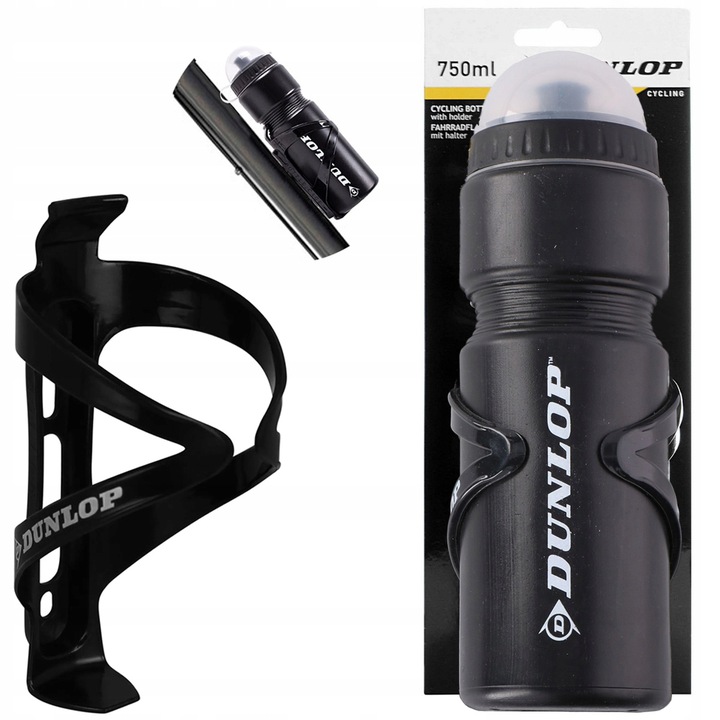 BIDON ROWEROWY z UCHWYTEM KOSZYKIEM 750ML DUNLOP